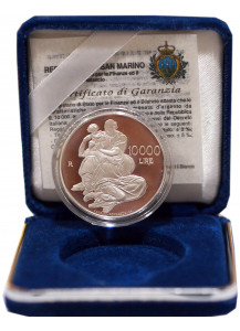 2000 - 10.000 lire San Marino argento proof 2000 anni nascita di Gesù